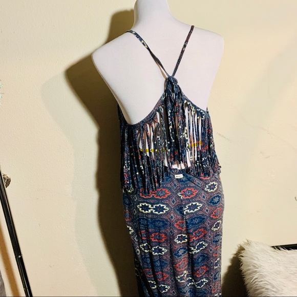 RVCA Burder blue print maxi dress - Picture 7 of 8